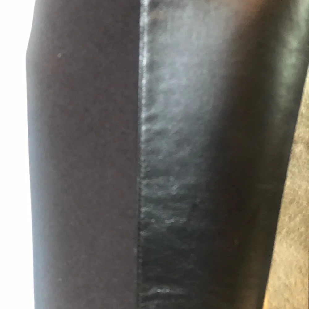 M. Kors size 7 TTS Hamilton tall riding boots black leather & stretch back - Picture 3 of 11
